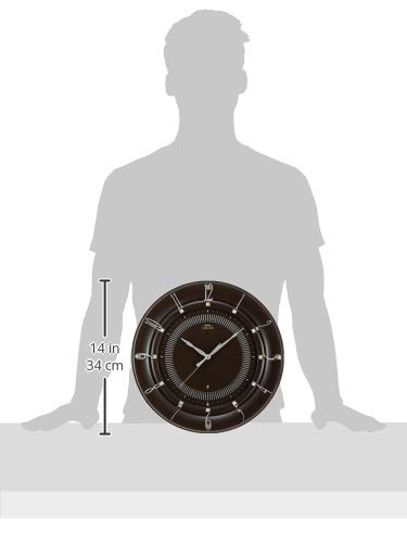 Amazon.co.jp: セイコークロック 掛時計 濃茶 直径330×46mm 電波
